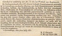 1851 commissionnair Karel Ferdinand Gelauff