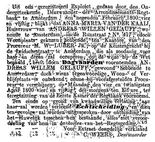 1854 echtscheiding Andreas Willem Gelauff
