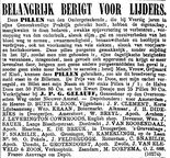 belangrijk bericht voor lijders