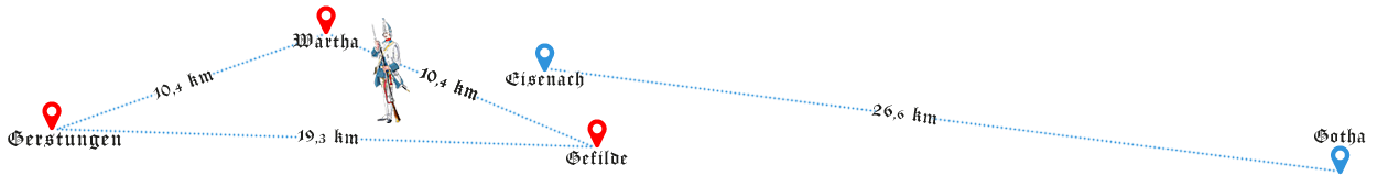 Gefilde (nabij Eisenach) en Wartha (nabij Gerstungen)