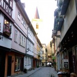 Erfurt, Krämerbrücke: rue commerciale sur un pont